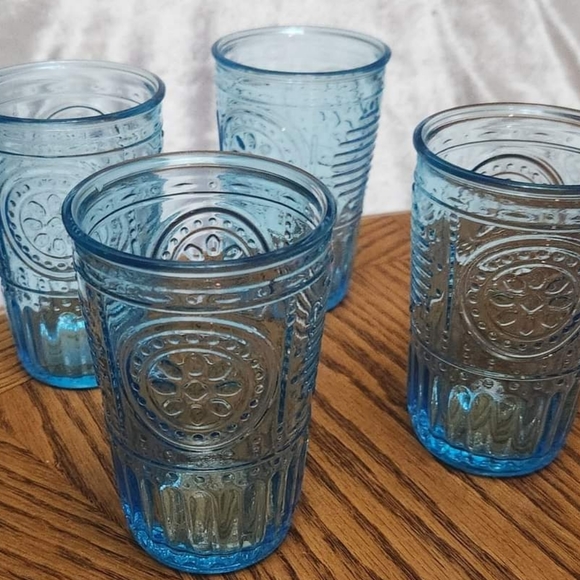 Bormioli Rocco Other - Bormioli Rocco Italy Blue Drinking Glasses